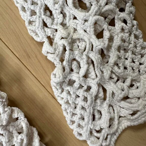 White Crochet Bolero – Cropped Macramé Cardigan, One Size - Picture 4 of 8